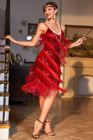 Load image into Gallery viewer, White Roaring 20s Gatsby Fringed Flapper Dress