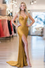 Load image into Gallery viewer, Sparkly Red Sequin Strapless Long Prom Dress with Slit