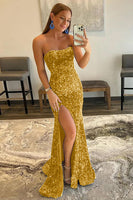 Load image into Gallery viewer, Mermaid Black Sequin Prom Dress