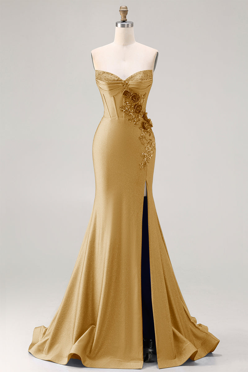 Load image into Gallery viewer, Sparkly Royal Blue Beaded Mermaid Long Corset Prom Dress with Appliques