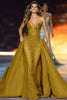 Load image into Gallery viewer, Sparkly Dark Red Sequin Strapless Long Pageant Dress with Cape
