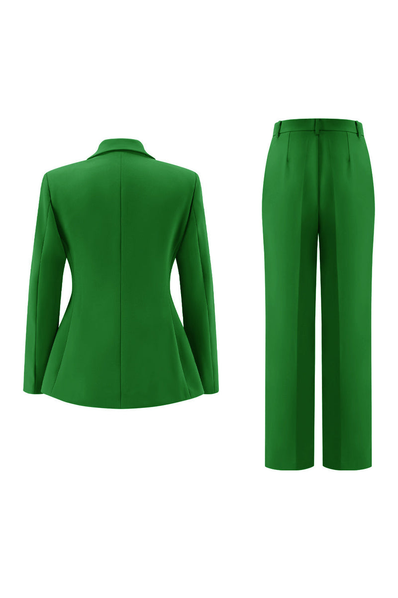 Load image into Gallery viewer, 2 Piece Fuchsia Double Breasted Women Prom Suits