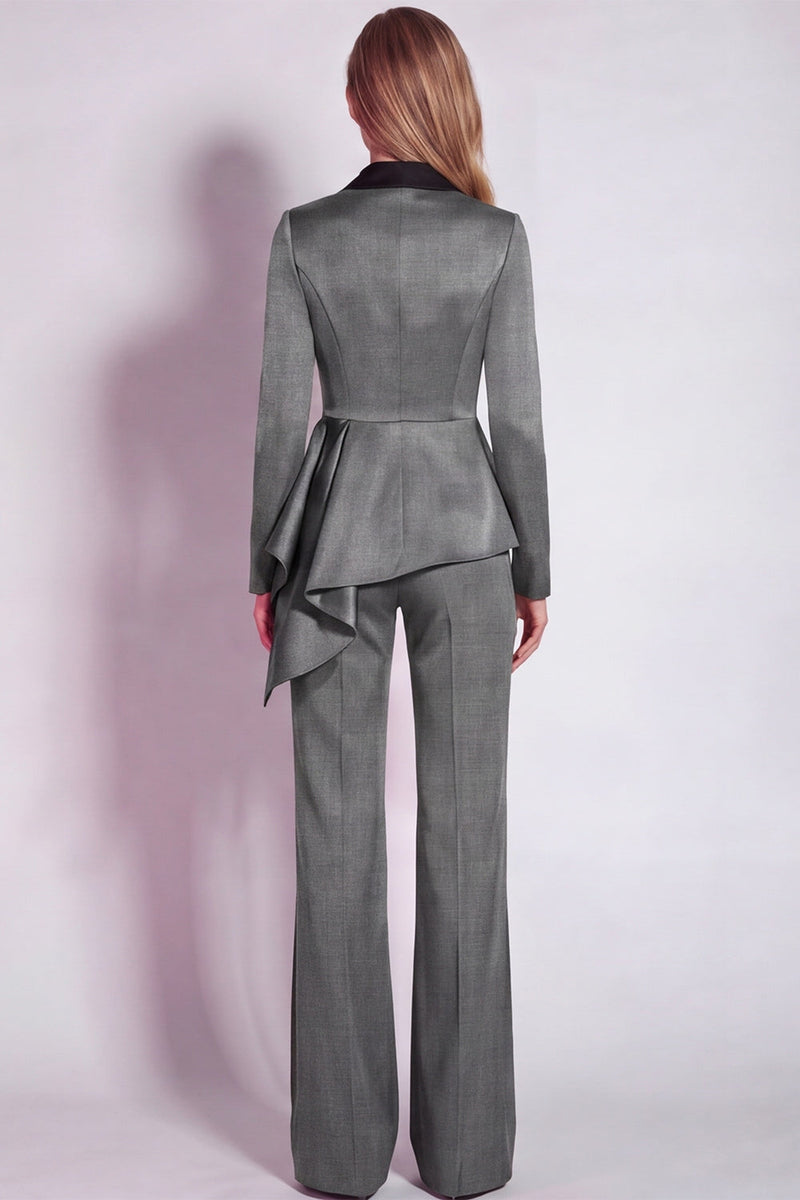 Load image into Gallery viewer, Notched Lapel 2 Piece Burgundy Business Suits with Sash