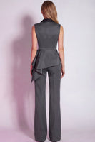 Load image into Gallery viewer, 2 Piece Grey Notched Lapel Business Suits with Sash
