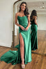 Load image into Gallery viewer, Sparkly Dark Navy Sheath Corset Long Prom Dress with Lace