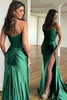 Load image into Gallery viewer, Sparkly Dark Navy Sheath Corset Long Prom Dress with Lace