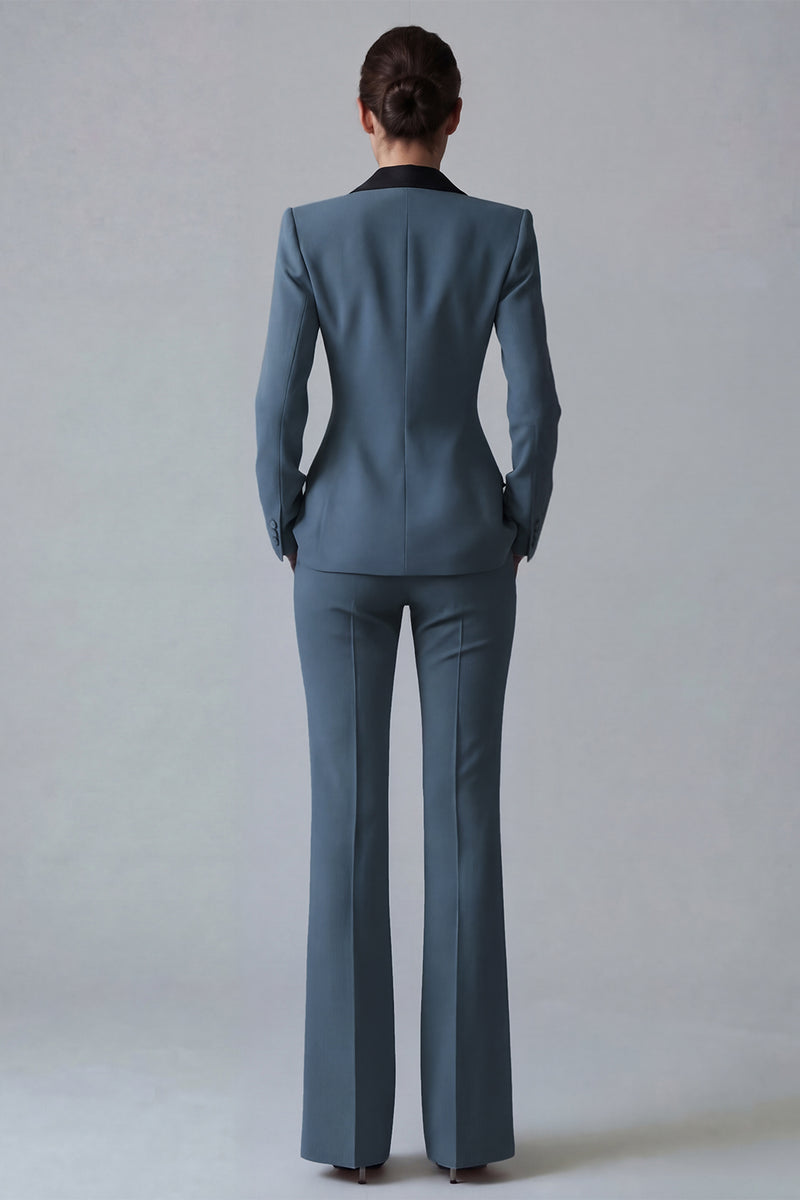 Load image into Gallery viewer, 2 Piece Dark Green Peak Lapel Single Breasted Slim Fit Prom Suits