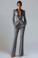 Load image into Gallery viewer, 2 Piece Dark Green Peak Lapel Single Breasted Slim Fit Prom Suits