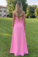 Load image into Gallery viewer, Sage Green Floral A Line Strapless Maxi Formal Dress