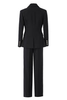 Load image into Gallery viewer, Black 3 Piece Notched Lapel Business Suits with Sleeves