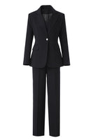 Load image into Gallery viewer, Black 3 Piece Notched Lapel Business Suits with Sleeves
