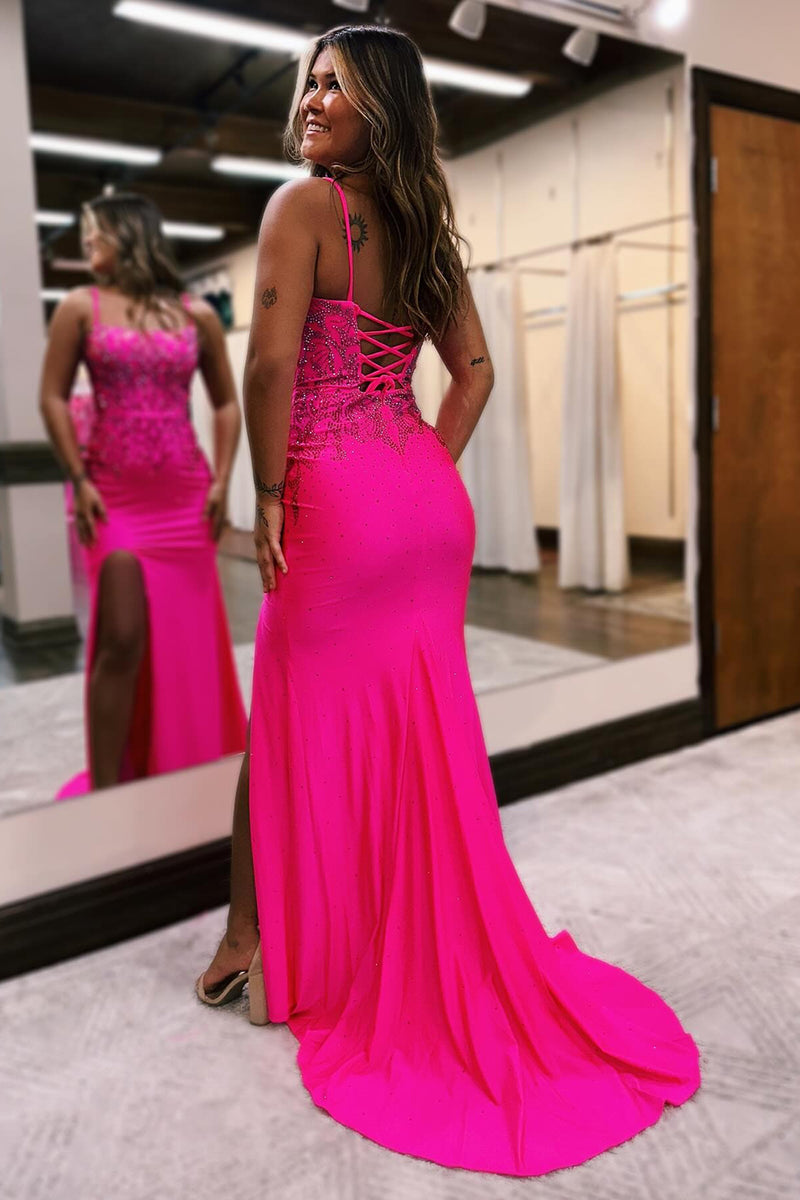 Load image into Gallery viewer, Royal Blue Spaghetti Straps Long Prom Dress with Beading