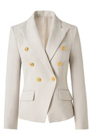 Load image into Gallery viewer, Peak Lapel Black Double Breasted Women Prom Blazer