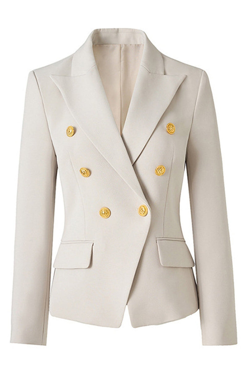 Load image into Gallery viewer, Peak Lapel Black Double Breasted Women Prom Blazer