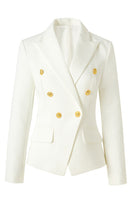 Load image into Gallery viewer, Peak Lapel Black Double Breasted Women Prom Blazer