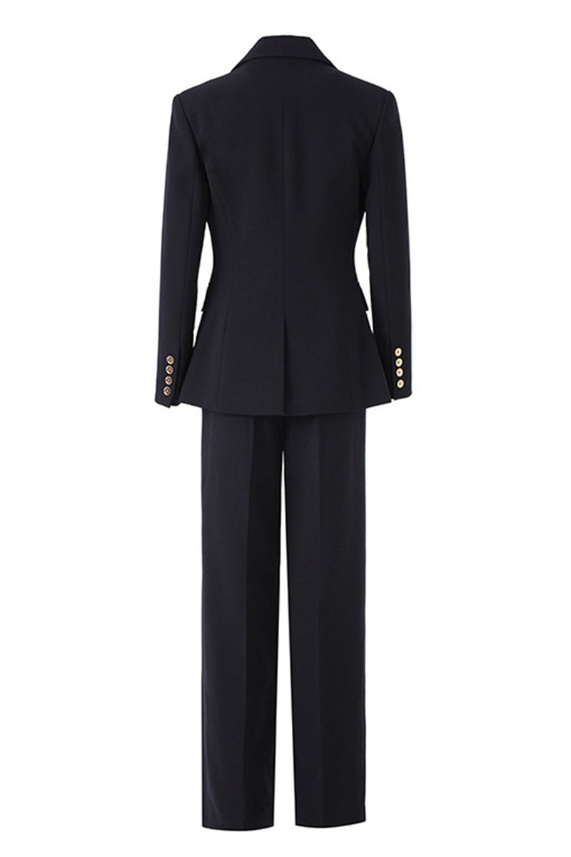 Load image into Gallery viewer, Black 3 Piece Notched Lapel Business Suits with Sleeves