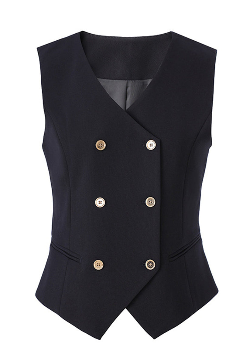 Load image into Gallery viewer, Black 3 Piece Notched Lapel Business Suits with Sleeves