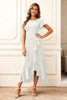Load image into Gallery viewer, Glitter Black Round Neck Midi Holiday Party Dress with Sleeves