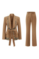 Load image into Gallery viewer, 2 Piece Black Shawl Lapel Women Prom Suits with Bow