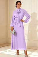 Load image into Gallery viewer, Sage Green High Neck A Line Chiffon Long Mother of the Bride Dress