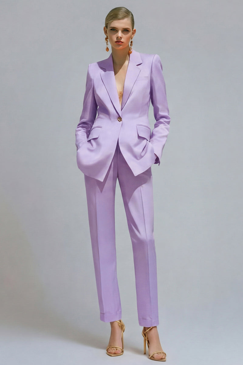 Load image into Gallery viewer, 2 Piece Orange Notched Lapel Single Breasted Slim Fit Prom Suits