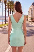 Load image into Gallery viewer, Black Beaded Ruched Tight Short V-Neck Birthday Party Dress