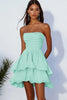 Load image into Gallery viewer, Red Ruched Chiffon Short Party Dress with Ruffles