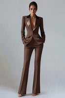 Load image into Gallery viewer, 2 Piece Dark Green Peak Lapel Single Breasted Slim Fit Prom Suits
