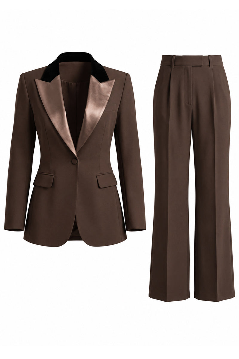 Load image into Gallery viewer, 2 Piece Dark Green Peak Lapel Single Breasted Slim Fit Prom Suits