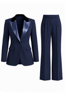 Load image into Gallery viewer, 2 Piece Dark Green Peak Lapel Single Breasted Slim Fit Prom Suits