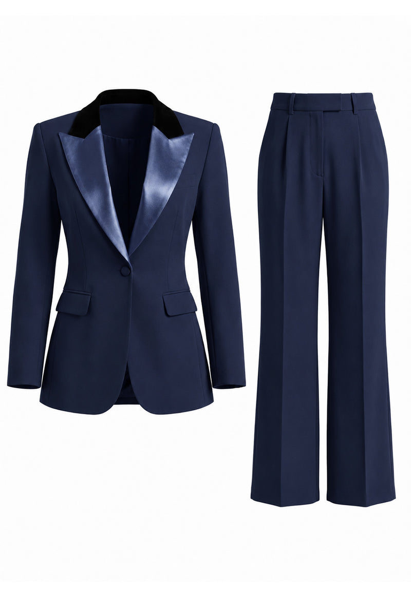 Load image into Gallery viewer, 2 Piece Dark Green Peak Lapel Single Breasted Slim Fit Prom Suits