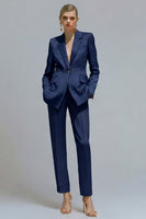 Load image into Gallery viewer, 2 Piece Orange Notched Lapel Single Breasted Slim Fit Prom Suits
