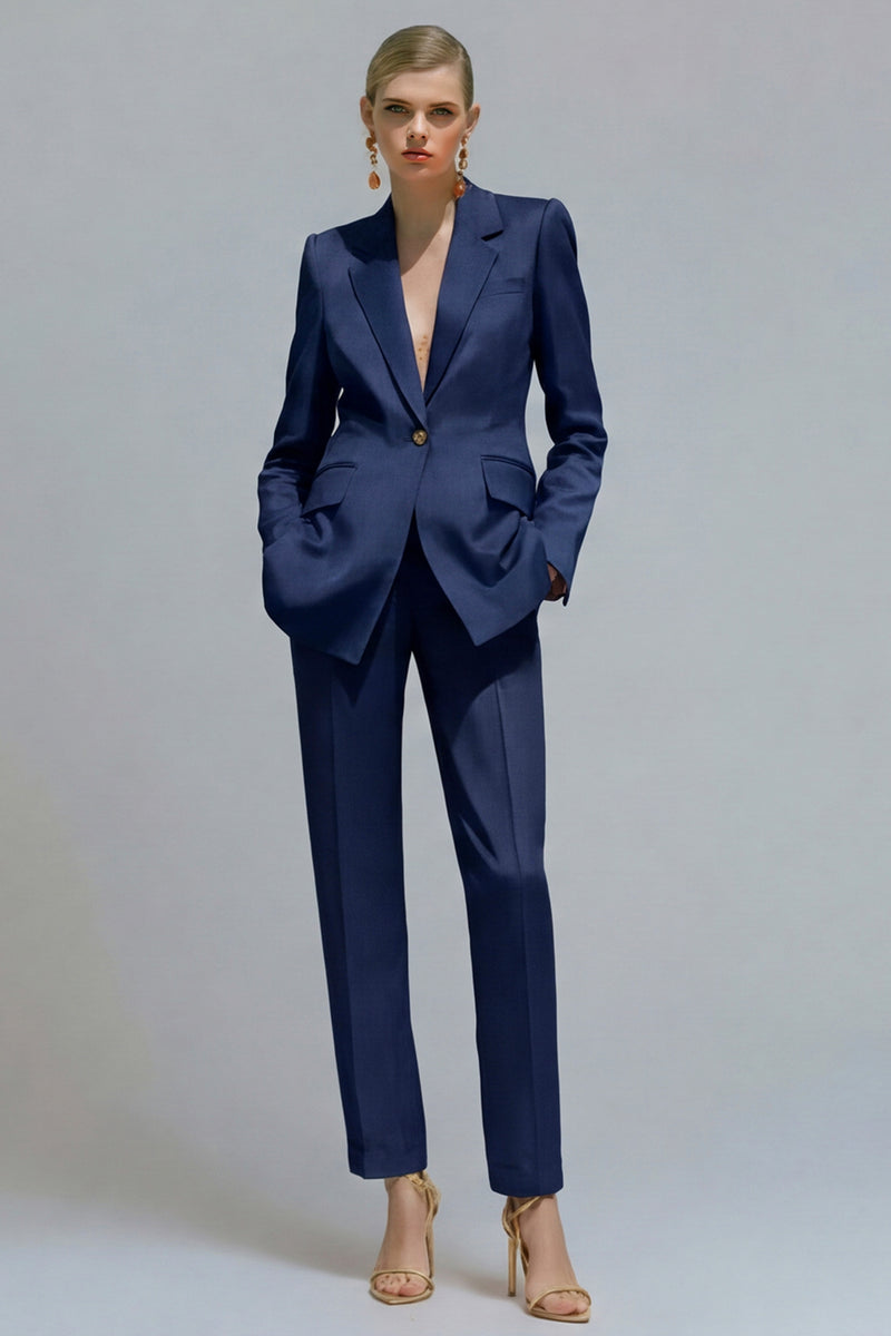 Load image into Gallery viewer, 2 Piece Orange Notched Lapel Single Breasted Slim Fit Prom Suits