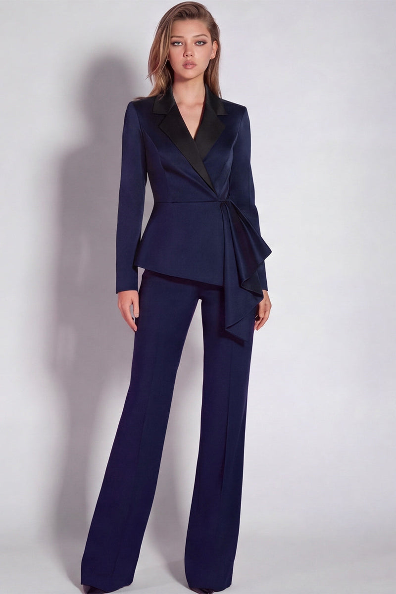 Load image into Gallery viewer, Notched Lapel 2 Piece Burgundy Business Suits with Sash