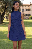 Load image into Gallery viewer, Floral Sage Green Short High Neck A Line Birthday Party Dress