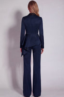 Load image into Gallery viewer, Notched Lapel 2 Piece Burgundy Business Suits with Sash