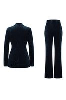 Load image into Gallery viewer, 2 Piece Sparkly Dark Green Peak Lapel Women Prom Suits