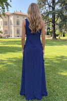 Load image into Gallery viewer, Yellow Sheath Floral One Shoulder Maxi Formal Dress