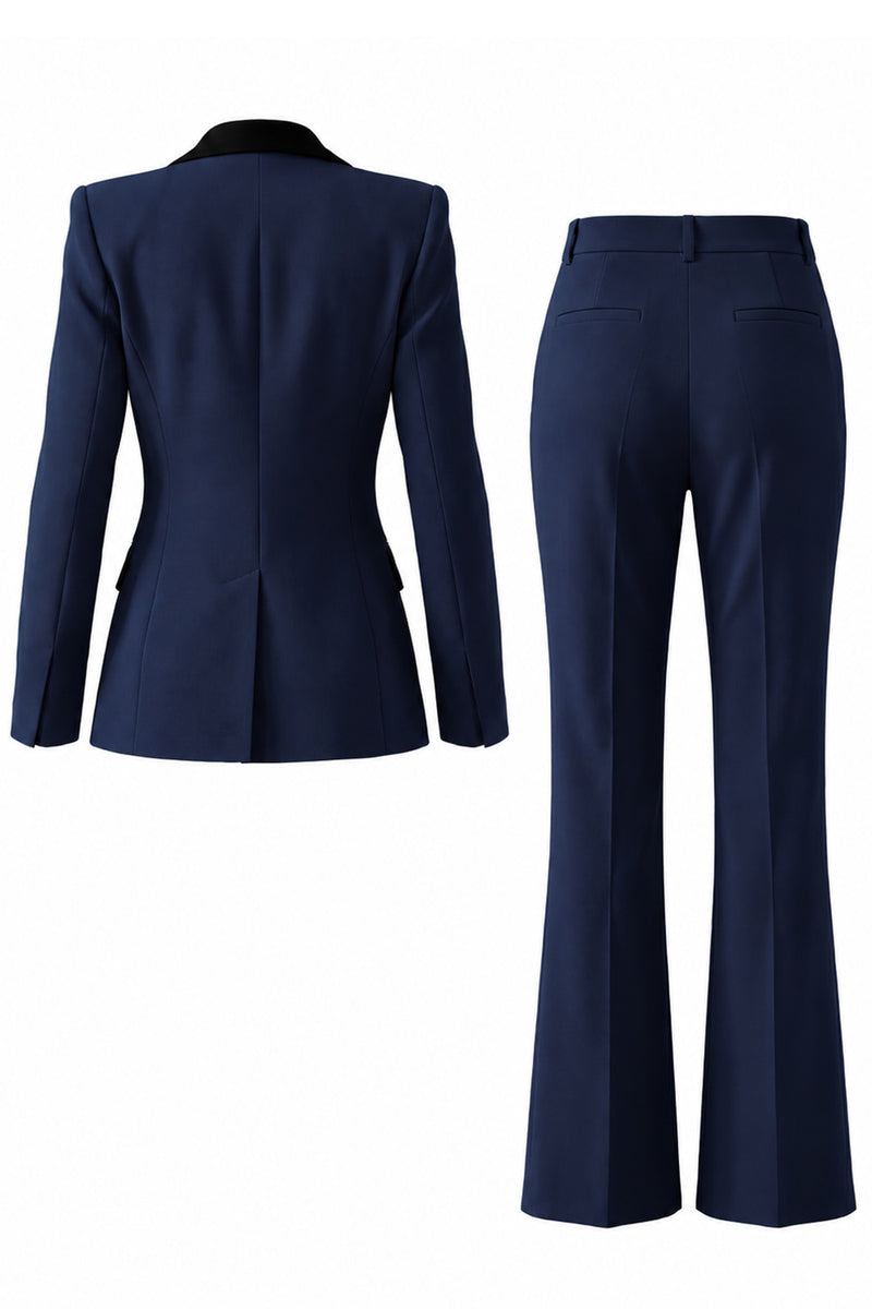 Load image into Gallery viewer, 2 Piece Dark Green Peak Lapel Single Breasted Slim Fit Prom Suits