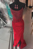 Load image into Gallery viewer, Sparkly Blue Mermaid Strapless Long Prom Dress with Slit