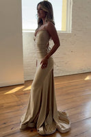 Load image into Gallery viewer, Navy Mermaid Spaghetti Straps Lace-Up Back Long Prom Dress