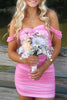Load image into Gallery viewer, Red Bodycon Off the Shoulder Ruched Short Prom Dress