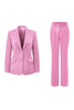 Load image into Gallery viewer, 2 Piece Dark Fuchsia Notched Lapel Women Prom Suits