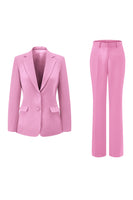 Load image into Gallery viewer, 2 Piece Dark Fuchsia Notched Lapel Women Prom Suits