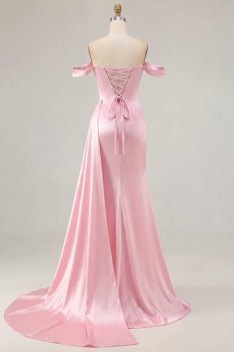 Load image into Gallery viewer, Sparkly Golden Long Mermaid Prom Dress with Side Cape