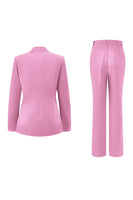 Load image into Gallery viewer, 2 Piece Dark Fuchsia Notched Lapel Women Prom Suits