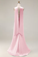 Load image into Gallery viewer, Mermaid Light Green Corset Neck Scarf Long Prom Dress with Slit