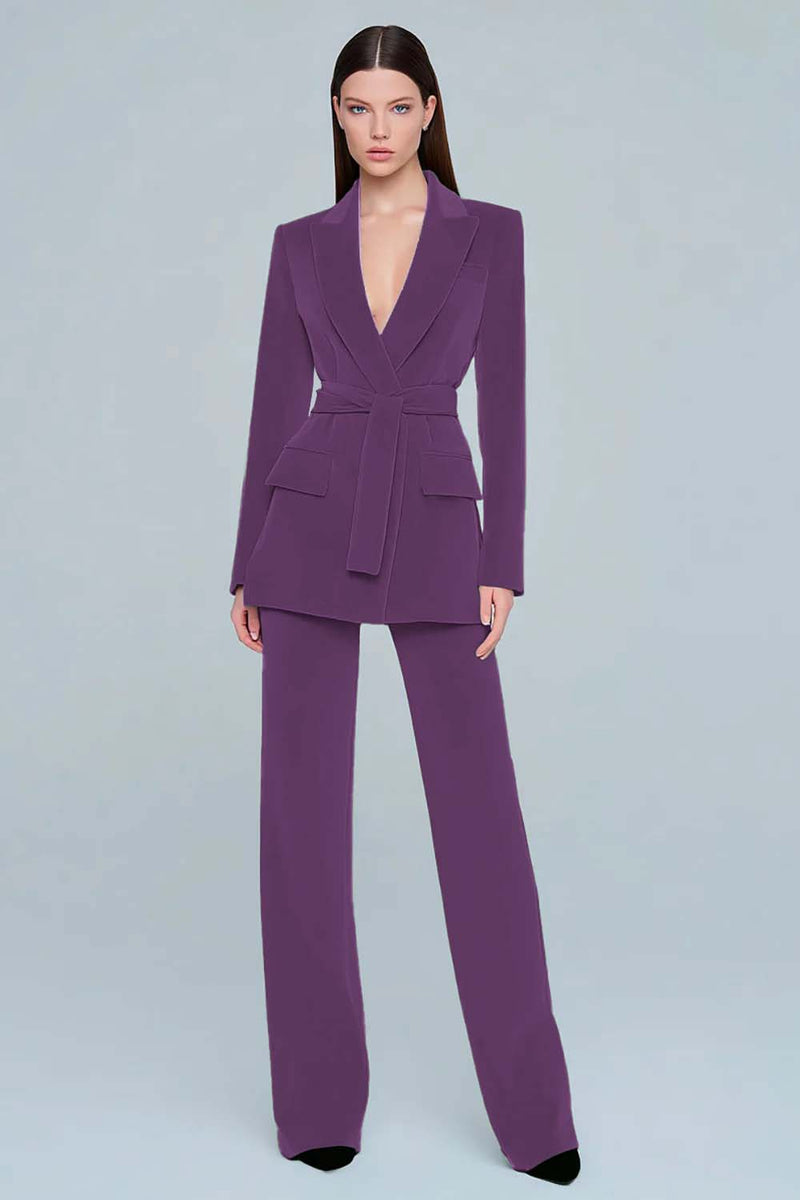 Load image into Gallery viewer, 2 Piece Dark Green Peak Lapel Prom Suits with Sash