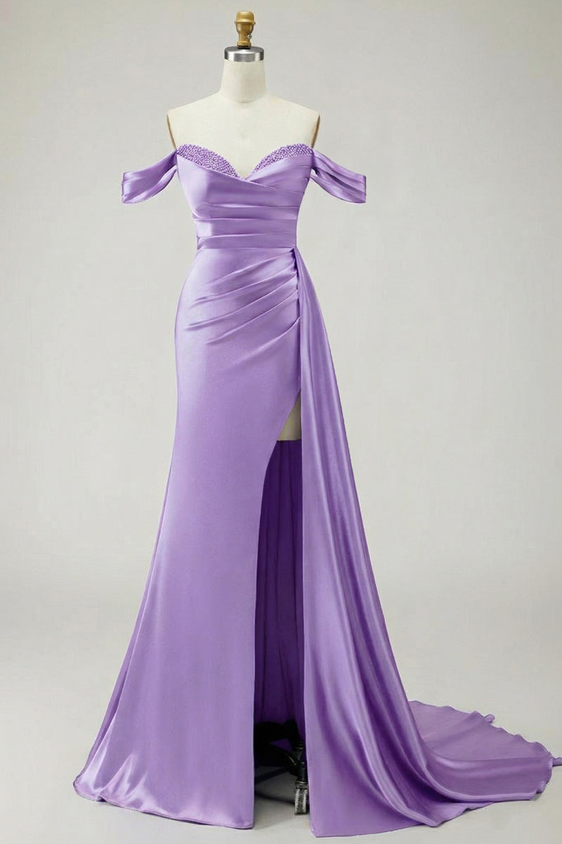 Load image into Gallery viewer, Sparkly Golden Long Mermaid Prom Dress with Side Cape