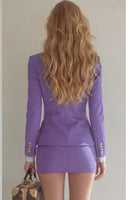 Load image into Gallery viewer, 2 Piece Navy Double Breasted Short Pencil Business Suits